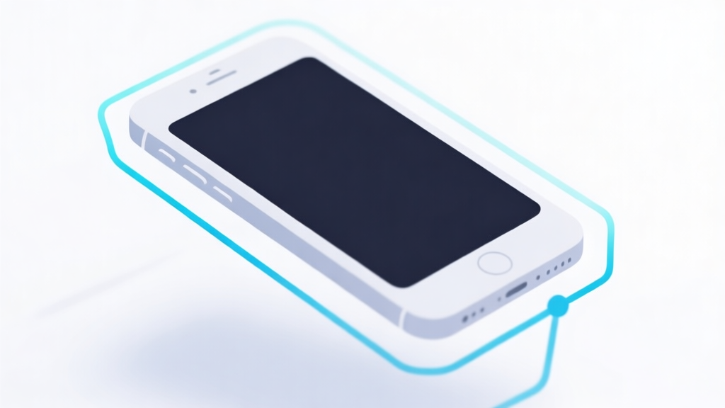 Ilustrasi minimalis game stick lite yang mengambang di sebelah ponsel cerdas, dengan garis penghubung berwarna biru muda, latar belakang putih bersih, gaya desain profesional dan sederhana high quality illustration, detailed, 16:9