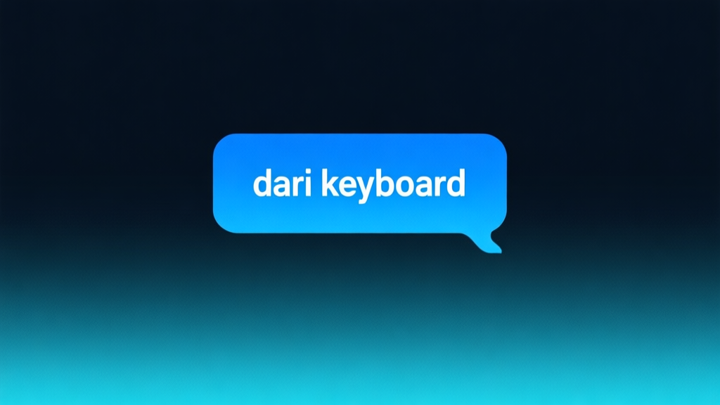 Ilustrasi minimalis layar game online dengan kotak chat yang menampilkan teks "dari keyboard", latar belakang gelap dengan aksen warna biru muda, gaya desain bersih dan modern high quality illustration, detailed, 16:9
