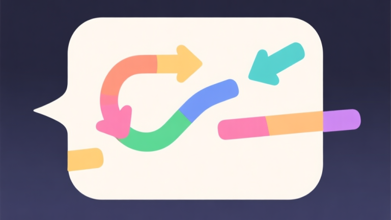 自动生成图片: Ilustrasi minimalis gelembung berwarna-warni dengan lintasan panah yang bengkok dan lurus, skema warna pastel lembut, gaya clean vector, konsep akurasi dan ketidakakuratan dalam game high quality illustration, detailed, 16:9