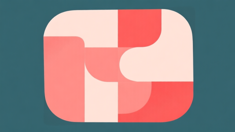 自动生成图片: Ilustrasi konsep abstrak "kerusakan tersembunyi" dalam game puzzle, menunjukkan bentuk-bentuk geometris sederhana yang menyatu menjadi pola yang tidak optimal, skema warna pastel redup dengan aksen warna merah lemah, gaya minimalis bersih high quality illustration, detailed, 16:9